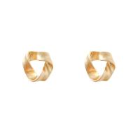 Brass Stud Earring, gold color plated, fashion jewelry & for woman & hollow, golden, nickel, lead & cadmium free, 13mm, Sold By Pair