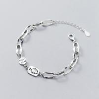 Brass Bracelet & Bangle platinum plated fashion jewelry & for woman original color 200mm Sold By PC
