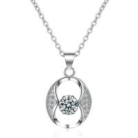 Cubic Zirconia Micro Pave Brass Pendant platinum plated & micro pave cubic zirconia & for woman original color Sold By PC