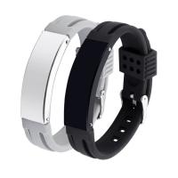 Titanium Steel Bracelet & Bangle with Silicone Vacuum Ion Plating fashion jewelry & Unisex 238mm Sold By PC