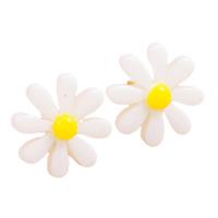 Resin Earring Flower fashion jewelry & for woman 20mm Sold By Pair
