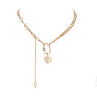 Zinklegierung Schmuck Halskette, KC goldfarben plattiert, Modeschmuck & für Frau, keine, frei von Nickel, Blei & Kadmium, Länge:ca. 14.9-21.6 ZollInch, verkauft von PC