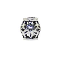 Tibetan Style Spacer Beads, barrel, platinum color plated, DIY & hollow, 6x6.50mm, Hole:Approx 2.8mm, Sold By PC