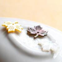Hair Stick Findings, Pearl Shell, Maple Leaf, Carved, handmade & DIY, more colors for choice, 15mm, 10PCs/Lot, Sold By Lot