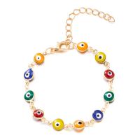 Bracelet Evil Eye bijoux, alliage de zinc, avec 1.97inch chaînes de rallonge, Placage, Réglable & bijoux de mode & pour femme, plus de couleurs à choisir, protéger l'environnement, sans nickel, plomb et cadmium, Longueur:Environ 8.26 pouce, Vendu par PC