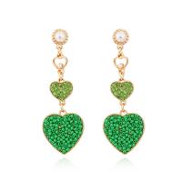 Earring Jewelry Zinc Alloy with Seedbead fashion jewelry & for woman & with rhinestone nickel lead & cadmium free Sold By Pair
