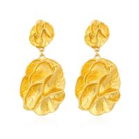 Tibetan Style Drop Earrings, gold color plated, fashion jewelry & for woman, nickel, lead & cadmium free, 70x35mm, Sold By Pair
