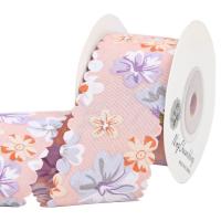 Satin Ribbon with Cotton printing fashion jewelry & DIY 38mm Length 4.5 m Sold By PC