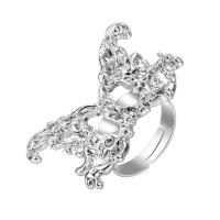 Zinc Alloy prst prsten, Zinek, Motýl, Nastavitelný & módní šperky & pro ženy, 36x17x23mm, Prodáno By PC
