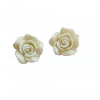 Resin Earring, with Plastic, Rose, fashion jewelry & different styles for choice & for woman, 15mm, Sold By Pair
