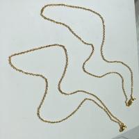 Brass Ovalni Chain, Mesing, zlatna boja pozlaćen, možete DIY, zlatan, nikal, olovo i kadmij besplatno, Dužina Približno 45 cm, Prodano By PC