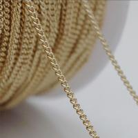 Brass Twist Oval Chain, gold color plated, DIY & different size for choice, golden, nickel, lead & cadmium free, Sold By m