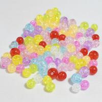 Spray Painted Acrylic Beads Round stoving varnish DIY mixed colors Sold By Bag