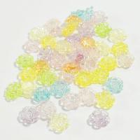 Harpiks smykker Perler, Resin, Flower, du kan DIY, blandede farver, 12x12mm, Ca. 1450pc'er/Bag, Solgt af Bag