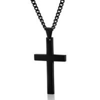 Zinklegierung Schmuck Halskette, Kreuz, plattiert, unisex & verschiedene Stile für Wahl, keine, frei von Nickel, Blei & Kadmium, 30x50mm, Länge:ca. 60 cm, verkauft von PC