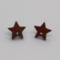 Wood Earring Drop Component, Star, DIY, 10mm, 10PCs/Bag, Sold By Bag