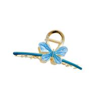 Hair Claw Clips Zinc Alloy Butterfly gold color plated fashion jewelry & for woman & enamel nickel lead & cadmium free Sold By PC