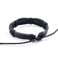 Leather Cord Bracelet, braided bracelet & Unisex, more colors for choice, 250mm, Sold By PC