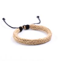 Fashion Bracelet & Bangle Jewelry, Linen, handmade, Adjustable & braided bracelet & Unisex, more colors for choice, Sold By PC