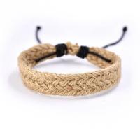 Fashion Bracelet & Bangle Jewelry, Linen, handmade, Adjustable & braided bracelet & Unisex, original color, Sold By PC