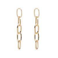 Brass Drop Earring, Geometrical Pattern, plated, for woman & hollow, more colors for choice, nickel, lead & cadmium free, 55mm, Sold By Pair