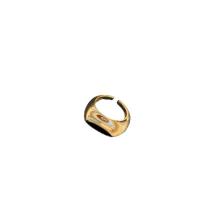 cobre Cuff Ring Finger, banhado a ouro 18k, ajustável & para mulher & esmalte, níquel, chumbo e cádmio livre, tamanho:6-8, vendido por PC