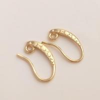 Brass Hook Earwire, gold color plated, DIY, 17x2mm, Sold By Pair
