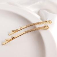Hair Slide Zinc Alloy gold color plated  Sold By PC