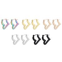 Stainless Steel Lever Back Earring, 304 Stainless Steel, Heart, Vacuum Ion Plating, fashion jewelry & for woman, more colors for choice, 20x19mm, Sold By Pair