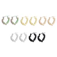 Rustfrit stål Lever Tilbage Earring, 304 rustfrit stål, mode smykker & for kvinde, flere farver til valg, 20x24mm, Solgt af par