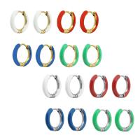 Stainless Steel Huggie Hoop Earring 304 Stainless Steel Vacuum Ion Plating fashion jewelry & for woman 15*14mm Sold By Pair