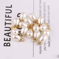 Plastic Pendants Zinc Alloy with Plastic Pearl DIY & with rhinestone nickel lead & cadmium free Sold By PC