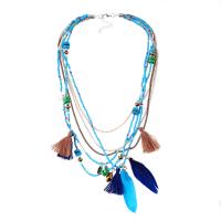 Multi Layer Necklace Zinc Alloy with Seedbead with 1.97inch extender chain fashion jewelry & for woman nickel lead & cadmium free Length Approx 16.93 Inch Sold By PC