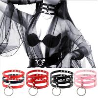 Fashion Choker Necklace PU Leather with 304 Stainless Steel & Zinc Alloy polished fashion jewelry & for woman Sold By PC