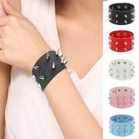 PU Leather Cord Bracelets with 304 Stainless Steel & Zinc Alloy polished fashion jewelry & Unisex 230mm Sold By PC