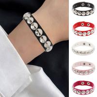 PU Leather Cord Bracelets with Zinc Alloy polished fashion jewelry & Unisex 220mm Sold By PC