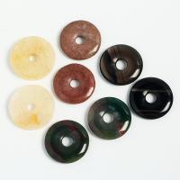 Agate Jewelry Pendants, Donut, Unisex, more colors for choice, 25x4.50mm, Sold By PC