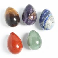 Pedra natural enfeites, Oval, materiais diferentes para a escolha, Mais cores pare escolha, 30x45mm, vendido por PC