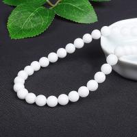 White Porcelain Beads, Round, DIY & different size for choice, white, Sold By Strand