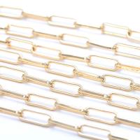 Messingkette Halskette, Messing, plattiert, DIY, keine, frei von Nickel, Blei & Kadmium, 3.60mm, verkauft von m