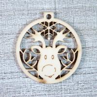 Wood Pendants, DIY & Christmas jewelry & different styles for choice, more colors for choice, 60x65x3mm, Sold By PC