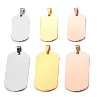 Stainless Steel Tag Charm, 304 Stainless Steel, different size for choice, more colors for choice, 3PCs/Bag, Sold By Bag