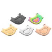 Stainless Steel Animal Pendants, 304 Stainless Steel, Bird, 2 pieces, more colors for choice, 30*23mm,15*12mm, Sold By Set