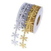 Polyester Tinsel, Snowflake, DIY, more colors for choice, 25mm, 10m/Spool, Sold By Spool