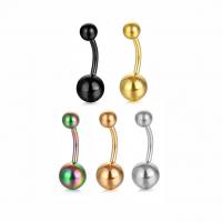 Stainless Steel Belly Ring 316 Stainless Steel Vacuum Ion Plating fashion jewelry & for woman 1.6*10*5/8mm Sold By PC