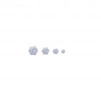 Goujon Laiton, avec Aimant & zircon cubique, Rond, Placage de couleur argentée, bijoux de mode & normes différentes pour le choix & pour femme, transparent, protéger l'environnement, sans nickel, plomb et cadmium, Vendu par PC