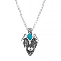 Титановые стали ожерелье, титан, ювелирные изделия моды & Мужский, оригинальный цвет, 46.50x28.90mm, длина:Приблизительно 23.6 дюймовый, продается PC