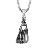 Титановые стали ожерелье, титан, ювелирные изделия моды & Мужский, оригинальный цвет, 39.30x18.10mm, длина:Приблизительно 23.6 дюймовый, продается PC