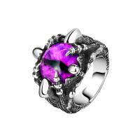 Пальцевидное Кольцо Титановой Стали, титан, разный размер для выбора & Мужский, фиолетовый, 29.10x22.20mm, продается PC