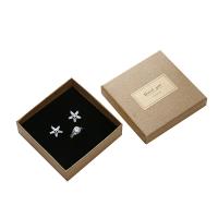 Jewelry Gift Box, Paper, different size for choice & with letter pattern, khaki, Sold By PC